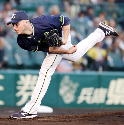 阪神対ヤクルト　阪神戦に先発するブキャナン（撮影・加藤哉）