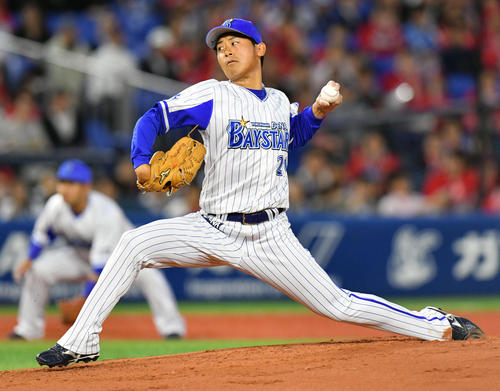 ＤｅＮＡ対広島　先発で力投するＤｅＮＡ今永（撮影・滝沢徹郎）