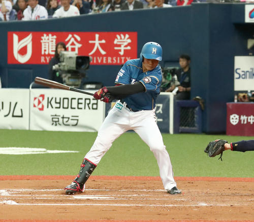 オリックス対日本ハム 9回表日本ハム無死、清宮は三振に終わる(撮影・佐藤翔太)