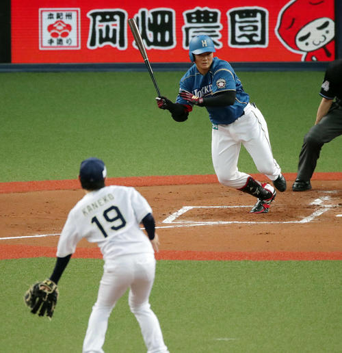 オリックス対日本ハム 2回表日本ハム無死、投ゴロに倒れる清宮。投手金子(撮影・前田充)