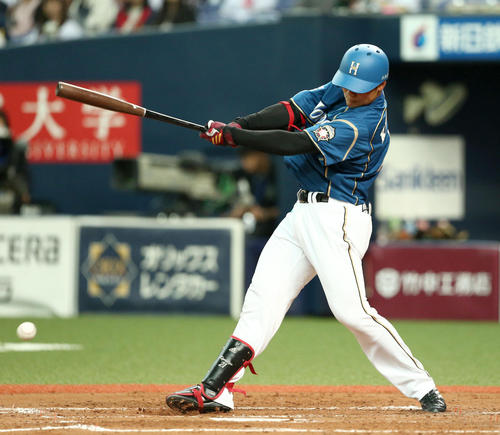 オリックス対日本ハム 4回表日本ハム無死、清宮は三ゴロに終わる(撮影・佐藤翔太)
