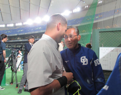 中日森監督を表敬訪問した巨人ゲレーロ