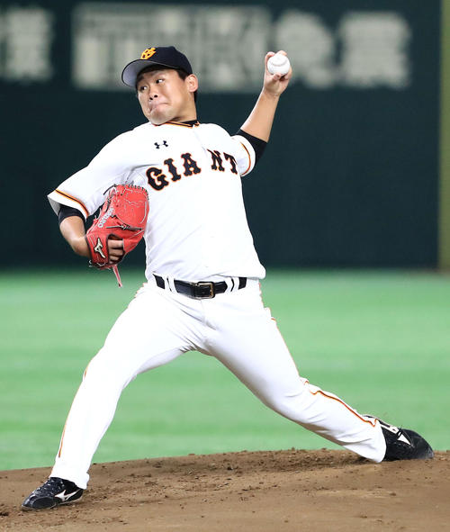 巨人先発の田口（撮影・江口和貴）