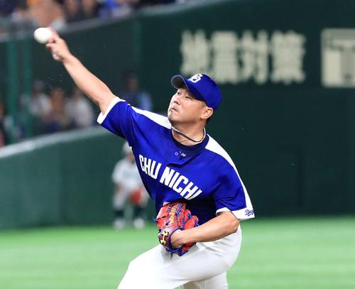 巨人対中日　中日先発の松坂（撮影・江口和貴）