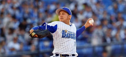 ＤｅＮＡ対中日　先発で力投するＤｅＮＡ東（撮影・滝沢徹郎）
