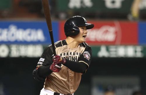 西武対日本ハム　３回表日本ハム２死一、三塁、右飛に終わる清宮（撮影・黒川智章）