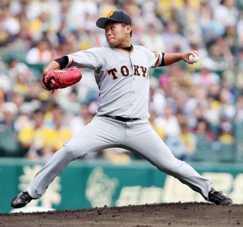 巨人先発は田口(撮影・加藤哉)