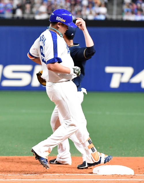 中日対オリックス　３回裏中日１死、松坂は遊ゴロに倒れる（撮影・前岡正明）