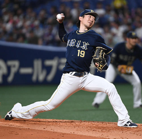 中日対オリックス　オリックス先発の金子千尋（撮影・渦原淳）