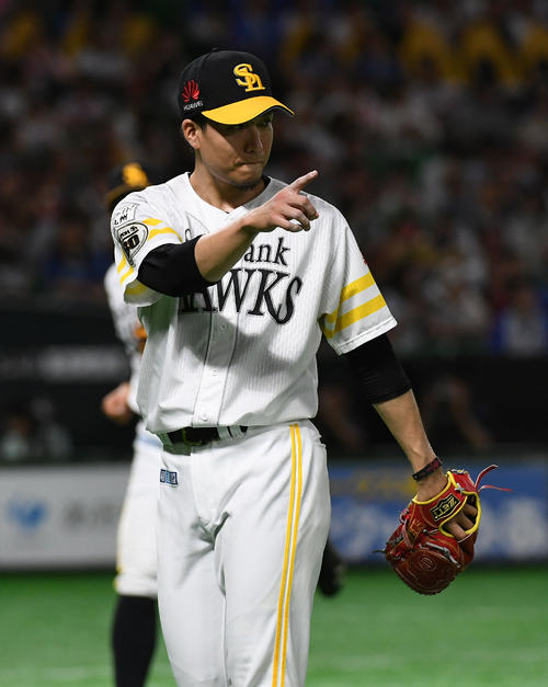 ソフトバンク先発の千賀滉大（撮影・今浪浩三）