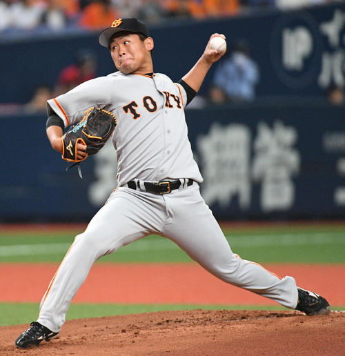 オリックス対巨人　巨人先発の田口麗斗（撮影・渦原淳）