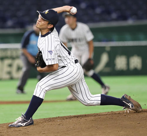 宮﨑産経大対創価大　宮﨑産経大先発の杉尾（撮影・垰建太）