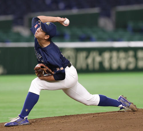 宮﨑産経大対創価大　創価大先発の杉山（撮影・垰建太）