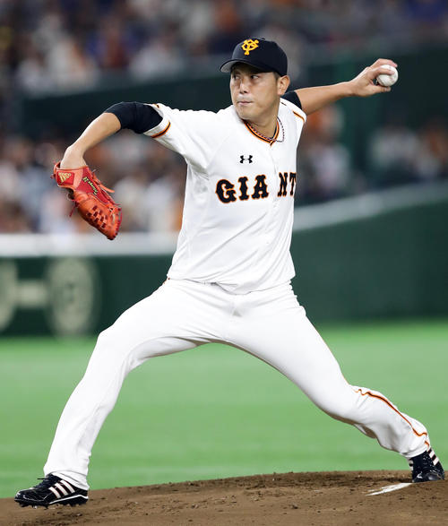 巨人対西武　力投する巨人先発の内海（撮影・浅見桂子）