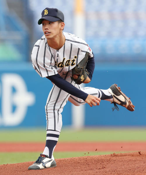 徳山大対国際武道大 国際武道大先発の青野(撮影・垰建太)
