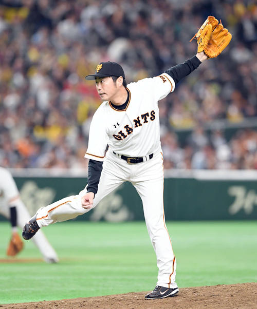 巨人上原浩治(2018年5月11日撮影)