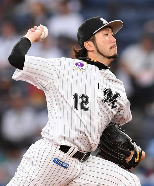 ロッテ石川歩(2018年6月26日撮影)