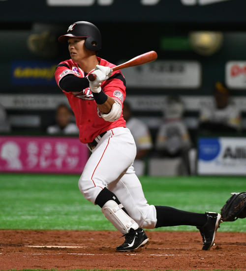 ロッテ中村奨吾(2018年7月1日撮影)
