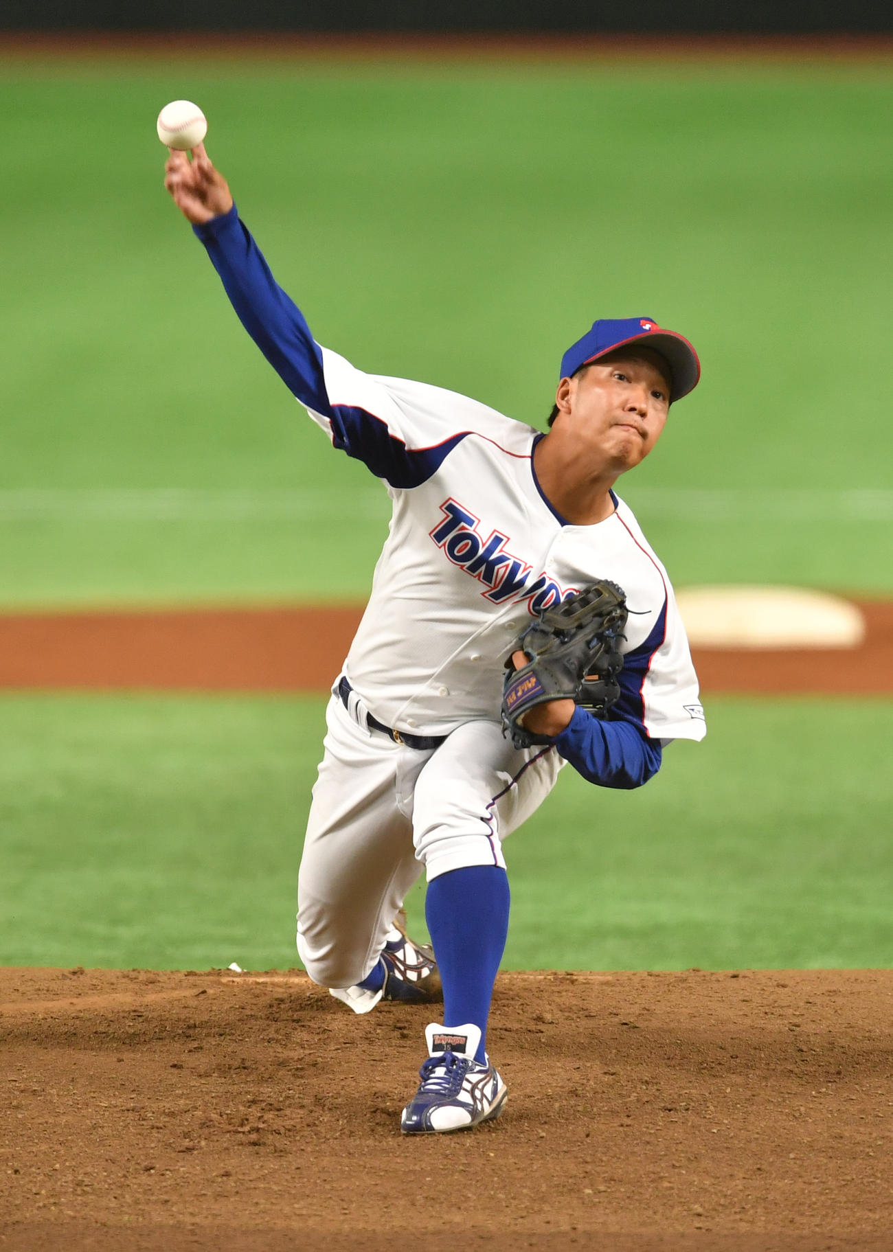 先発したの東京ガスの臼井(撮影・柴田隆二)