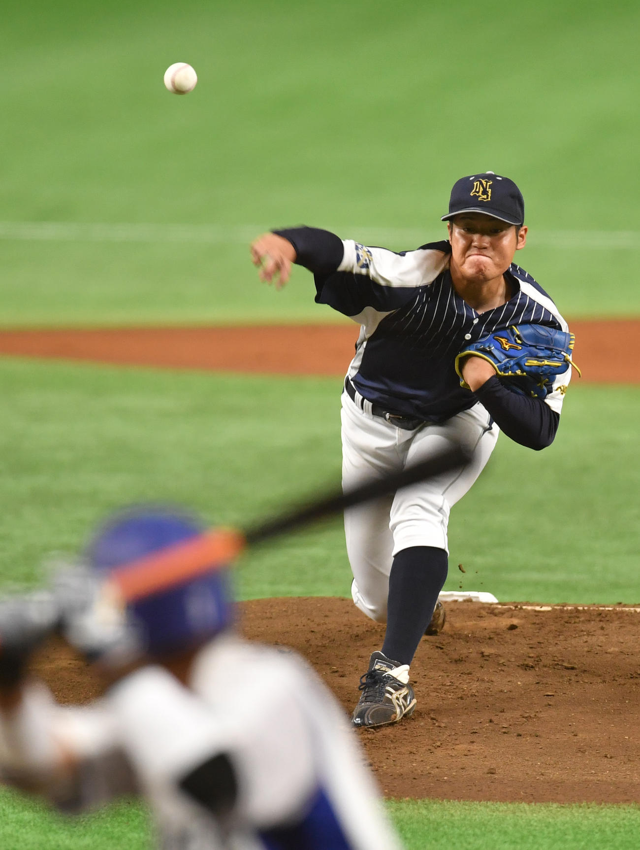 新日鉄住金鹿島対日本新薬 先発した日本新薬の西川(撮影・柴田隆二)