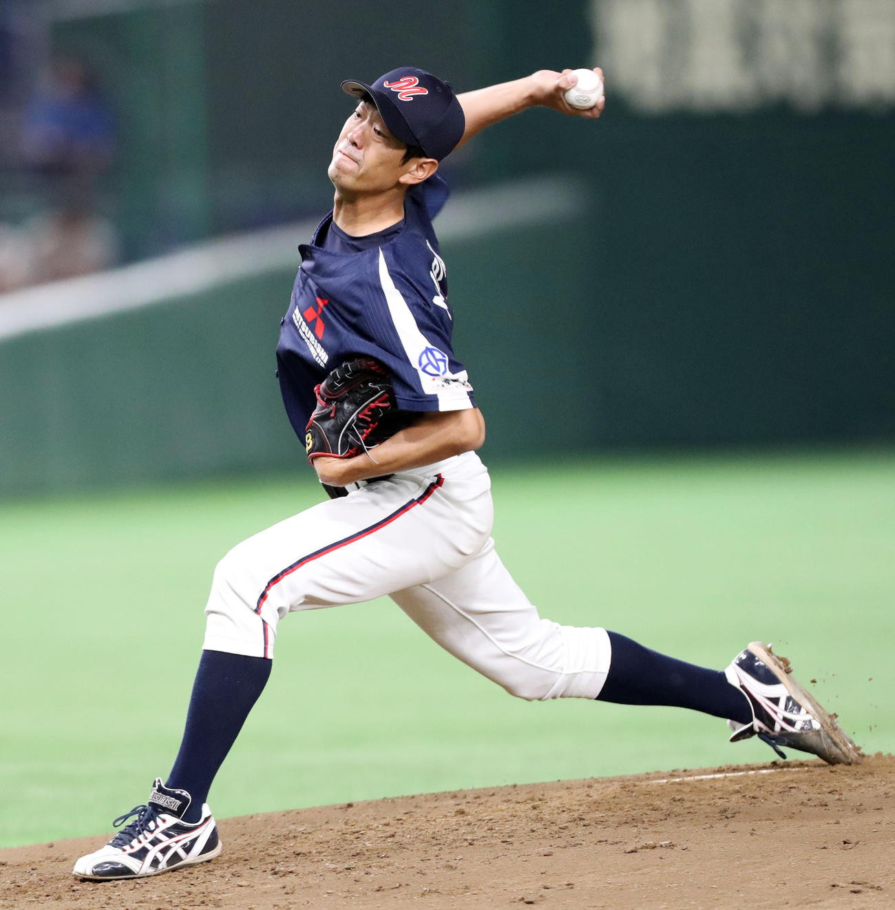 大阪ガス対三菱重工神戸・高砂 三菱重工神戸・高砂先発の守安(撮影・垰建太)