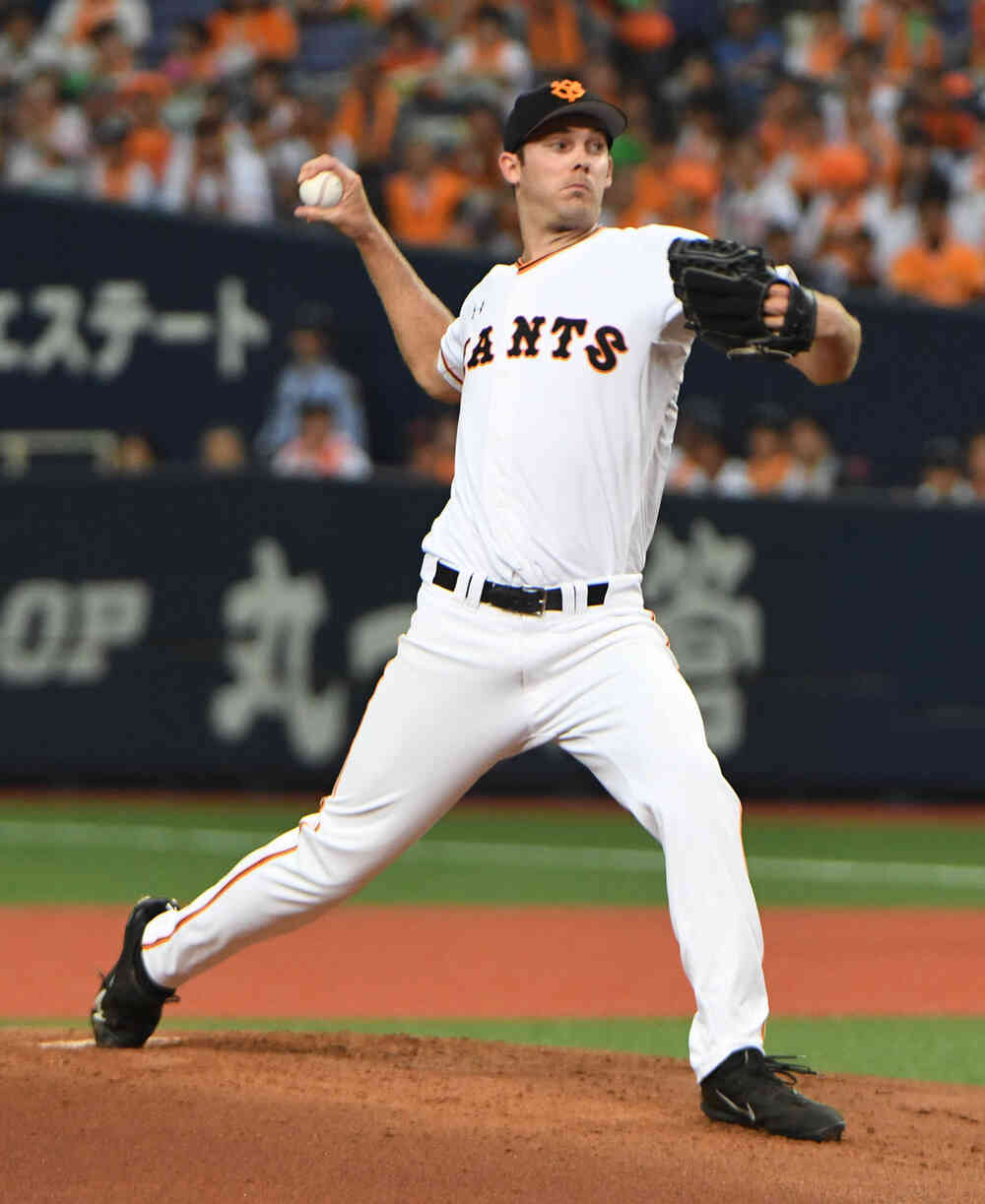 巨人先発のテイラー・ヤングマン(撮影・奥田泰也)