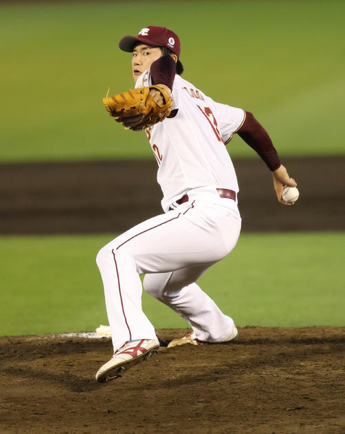 楽天対西武　力投する楽天近藤（撮影・野上伸悟）