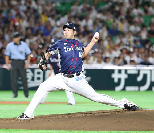 西武先発・菊池雄星（撮影・梅根麻紀）
