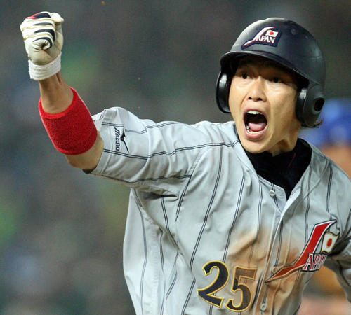野球北京五輪アジア予選・決勝リーグで日本の4番として活躍した新井（2007年12月撮影）