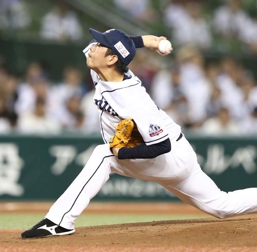 西武先発の多和田（撮影・黒川智章）