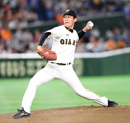 巨人の先発吉川光（撮影・たえ見朱実）