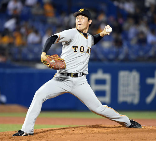 ヤクルト対巨人 巨人の先発吉川光(撮影・たえ見朱実)