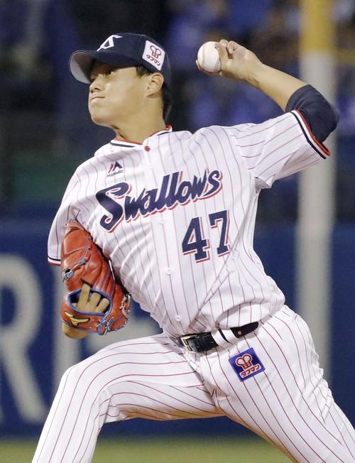 DeNA戦に先発したヤクルト高橋(共同)
