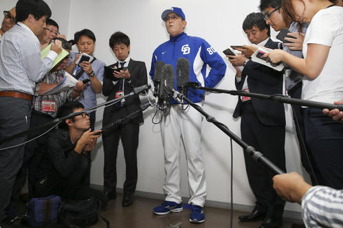 中日の森監督は、ドラフトで大阪桐蔭の根尾を1位指名すると宣言した（撮影・上山淳一）