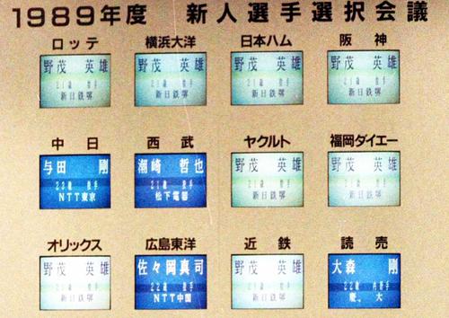 8球団が野茂英雄を1位指名