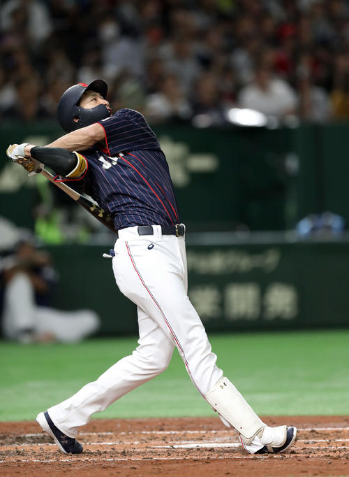 ４番柳田が２戦連発 侍連勝 第２戦写真ライブ詳細 プロ野球ライブ速報 日刊スポーツ