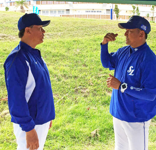 中日与田監督 三星落合コーチと連係合同シート打撃 プロ野球 日刊スポーツ