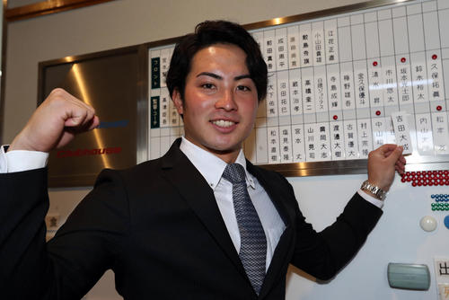 入寮時のヤクルトヤクルトドラフト8位の吉田大成