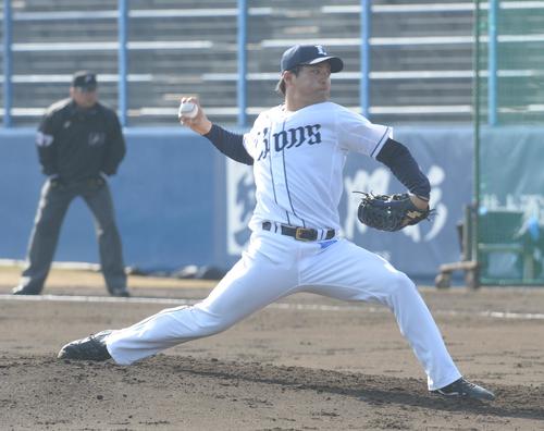 西武紅白戦 2回無失点の好投を見せたドラフト1位の松本