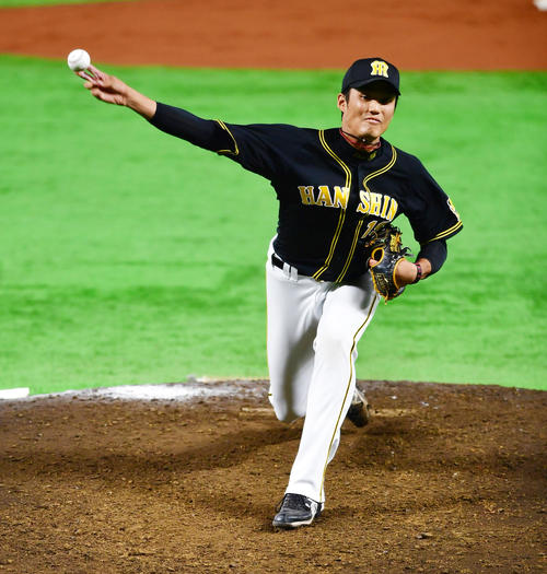 ソフトバンク対阪神　7回から登板する藤浪晋太郎（撮影・清水貴仁）