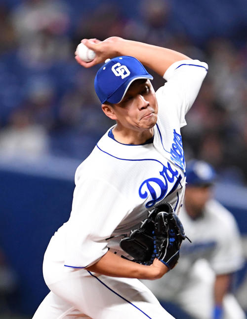 中日対オリックス　中日先発の大野雄（撮影・前岡正明）