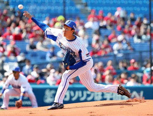 DeNA対広島 先発し力投するDeNA大貫(撮影・鈴木正人)
