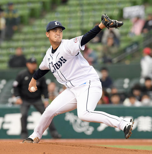 西武対ロッテ 西武の先発高橋光(撮影・たえ見朱実)