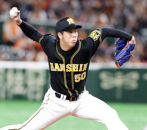 巨人対阪神　巨人戦に先発する青柳（撮影・加藤哉）