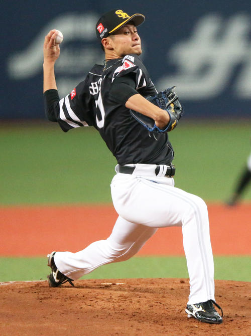 オリックス対ソフトバンク　ソフトバンク先発の大竹（撮影・上山淳一）