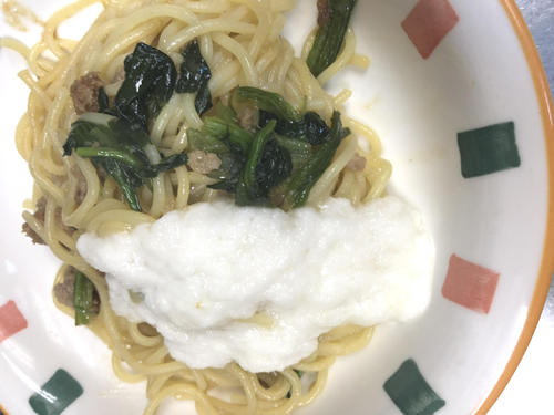 千葉県鎌ケ谷市の生パスタ＆ピザの店「Coca］で復活することになった「ゆうちゃんパスタ」（撮影・野上伸悟）
