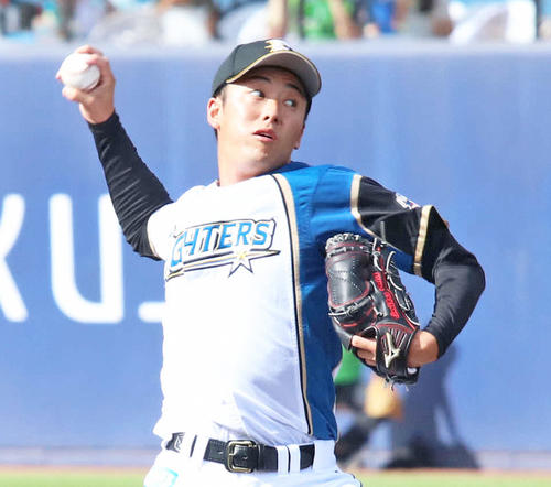 日本ハム斎藤佑樹（2018年8月15日撮影）