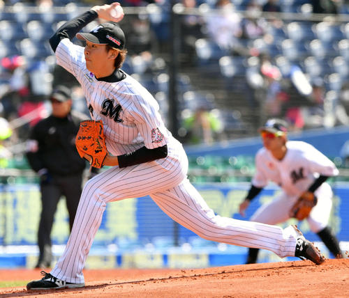 ロッテ二木康太（2019年3月13日撮影）