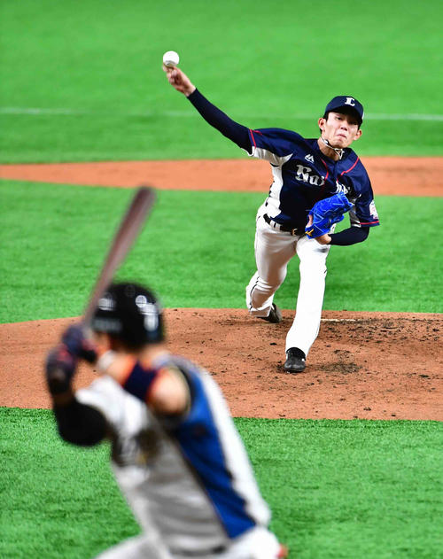 日本ハム対西武　西武先発の今井（撮影・小沢裕）