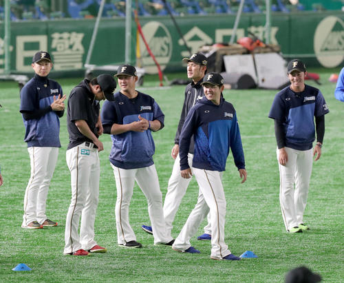 日本ハムの選手たち（2019年4月5日撮影）